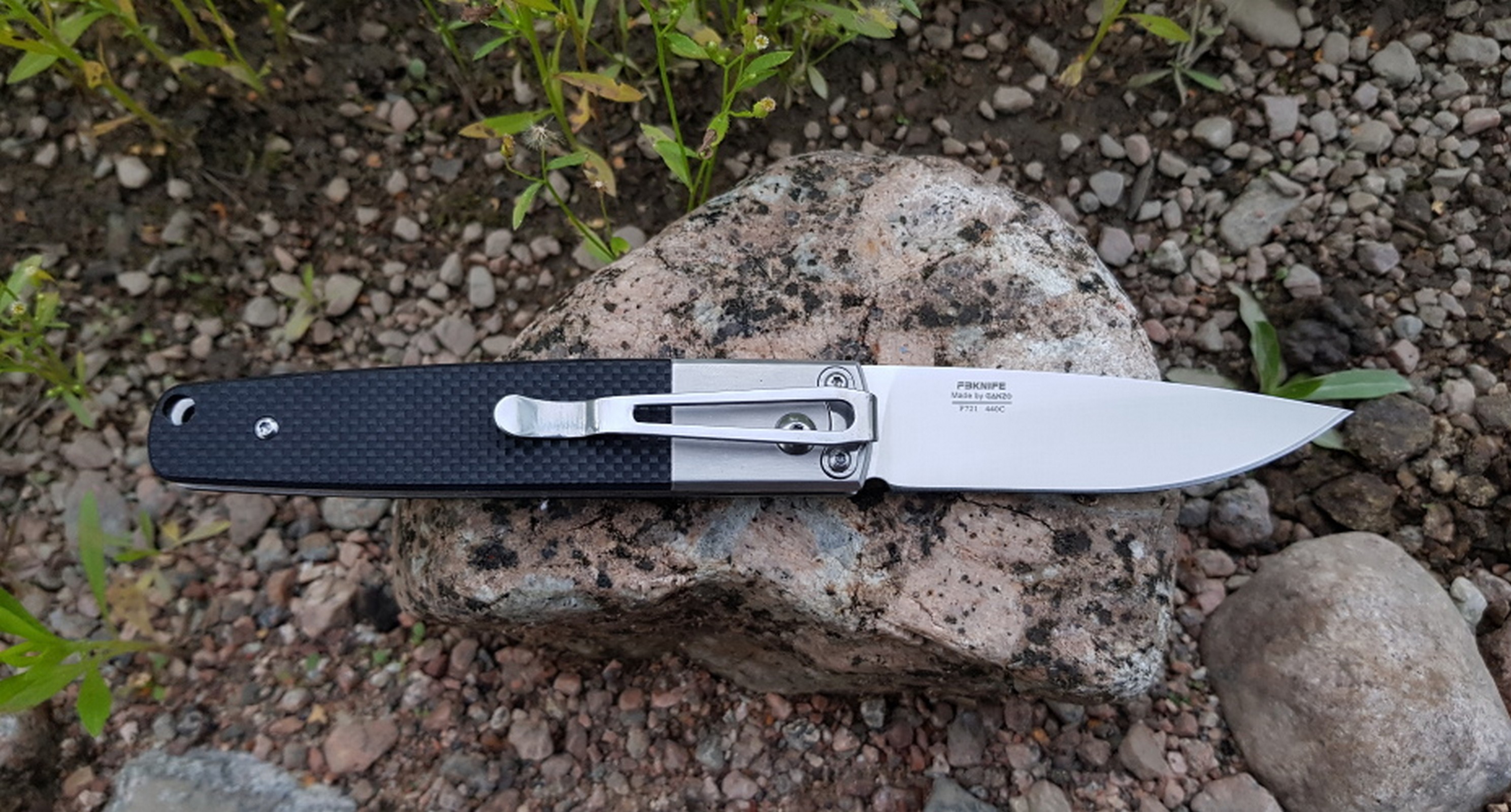 	Klapp Taschen Einhand Outdoor Freizeit Angeln Zelten Messer GANZO G7211 Schwarz